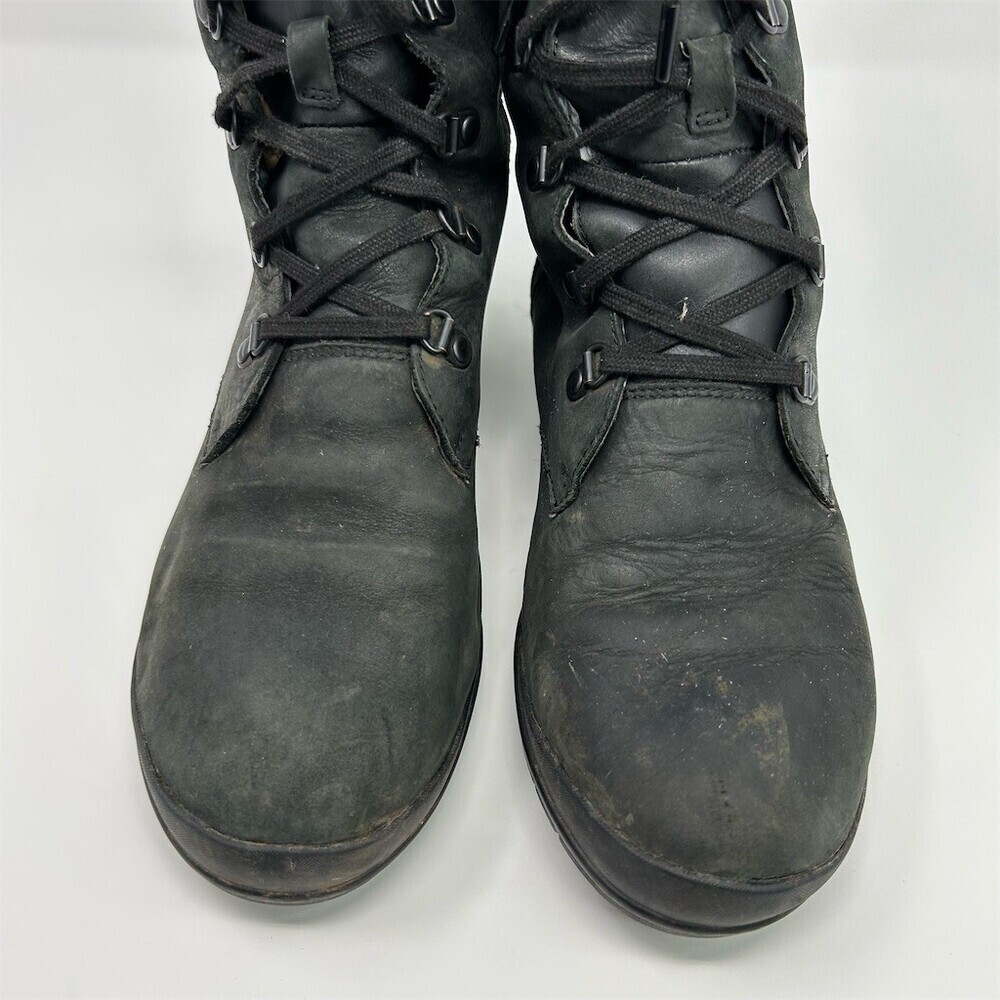 Bogs Carrie Lace Mid Combat Boots Black Leather Waterproof Lace Up Size 10 - Picture 6 of 14